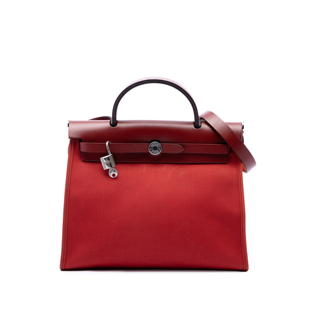 Pre-Loved Hermes Toile Herbag Zip 31